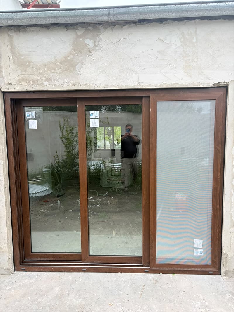 Corrediza triple símil madera
